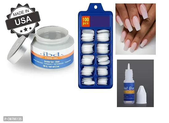 WHITE NAIL 100 WITH IBD NAIL EXTENSION GEL-thumb0