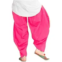 TooLook Women's Traditional Cotton Full Patiala Patiyala Panjabi Plain Salwar Combo Pack (Free Size, Pack of 2) (Pink-Yellow)-thumb1