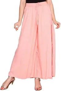 Aaru Collection Women's Rayon Palazzo Pant Pink Color (Size L)-thumb3