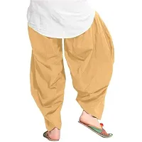 TooLook Women's Traditional Cotton Full Patiala Patiyala Panjabi Plain Salwar Combo Pack (Free Size, Pack of 2) (Beige-Yellow)-thumb2