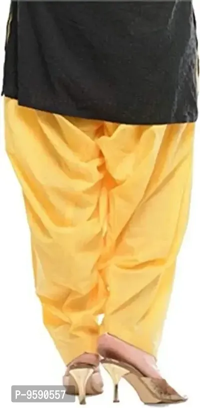 TooLook Women's Regular Fit Cotton Blend Patiala (Patiala Salwar_Yellow_Xl)-thumb3