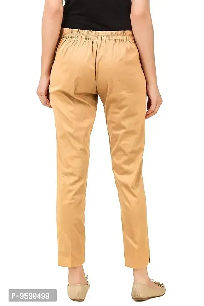 Aaru Collection Women's Office Casual Regular Fit Trouser Pants (XL, Beige)-thumb4