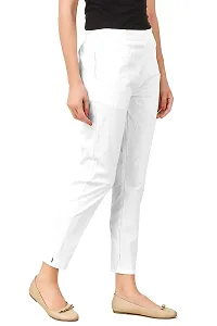 Aaru Collection Women's Office Casual Regular Fit Trouser Pants (XL, White)-thumb1