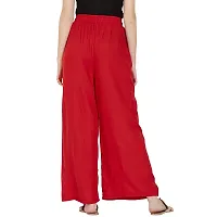 Aaru Collection Women's Rayon Palazzo Pants (Large, Red)-thumb3