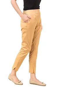 Aaru Collection Women's Office Casual Regular Fit Trouser Pants (XL, Beige)-thumb1