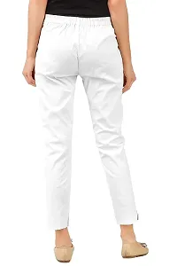 Aaru Collection Women's Office Casual Regular Fit Trouser Pants (XL, White)-thumb3