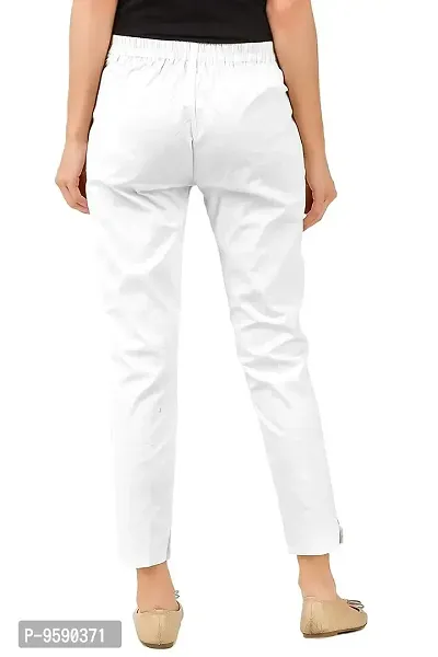 Aaru Collection Women's Office Casual Regular Fit Trouser Pants (XL, White)-thumb4