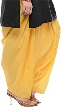 TooLook Women's Regular Fit Cotton Blend Patiala (Patiala Salwar_Yellow_Xl)-thumb1