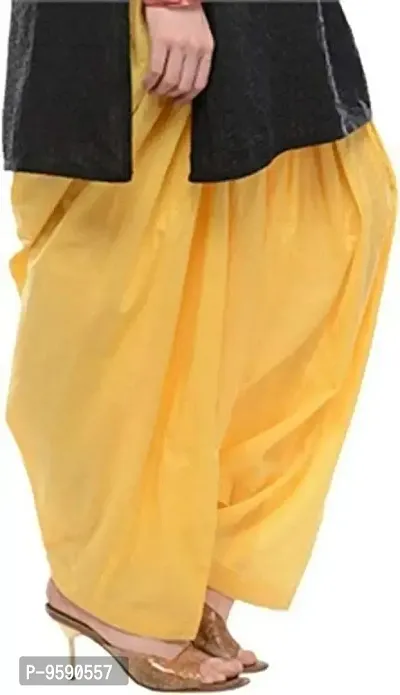 TooLook Women's Regular Fit Cotton Blend Patiala (Patiala Salwar_Yellow_Xl)-thumb2