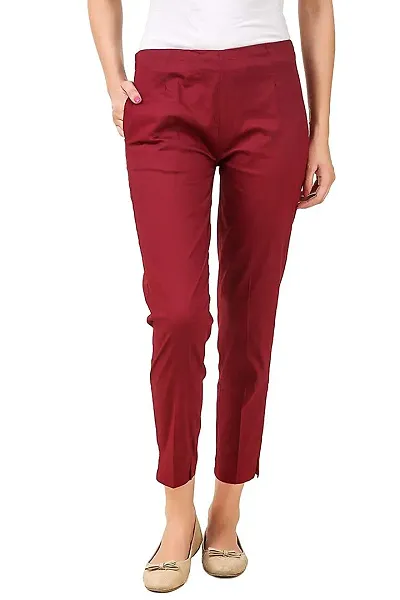 Aaru Collection Women's Office Casual Regular Fit Trouser Pants