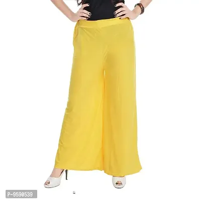 TooLook Women's Regular Fit Cotton Lycra Palazzo Pants (Palazzo-6_Maroon, Black, Green, Yellow, White, Red_Xl)-thumb2