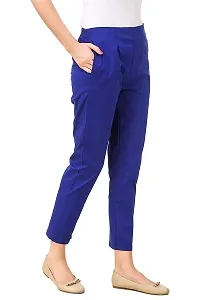 Aaru Collection Women's Office Casual Regular Fit Trouser Pants (XL, Royal Blue)-thumb2