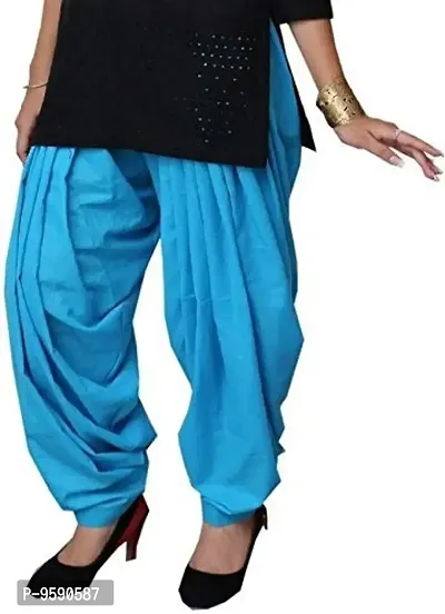TooLook Women's Regular Fit Cotton Blend Patiala (Patiala Salwar_Sky Blue_Xl)