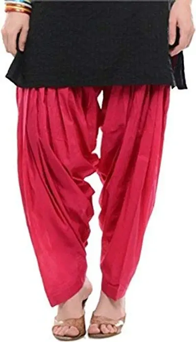 Branded Filter Products Women's Pure Regular Fit Patiala Salwar (Pink , Free Size)