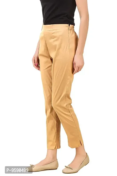 Aaru Collection Women's Office Casual Regular Fit Trouser Pants (XL, Beige)-thumb3