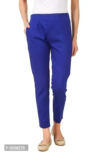 Aaru Collection Women's Office Casual Regular Fit Trouser Pants (XL, Royal Blue)-thumb0