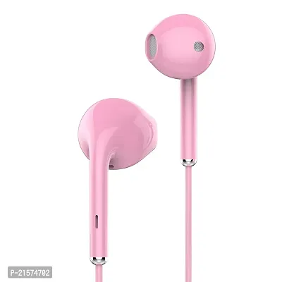 Stylish Pink Wired Earphones-thumb0