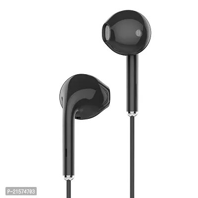 Stylish Black Wired Earphones-thumb0