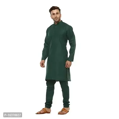 Men's Kurta,Men's Top Bottom,Ethnic Kurta,Indian Wedding Kurta,Cotton Kurta (Green) (X Small) by CHANDEL Textile-thumb4