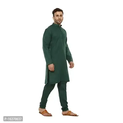 Men's Kurta,Men's Top Bottom,Ethnic Kurta,Indian Wedding Kurta,Cotton Kurta (Green) (X Small) by CHANDEL Textile-thumb3