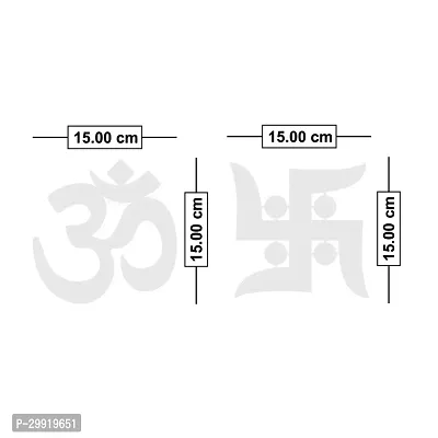 Designer Om Swastik Silver Acrylic Mirror Wall Stickers-thumb2