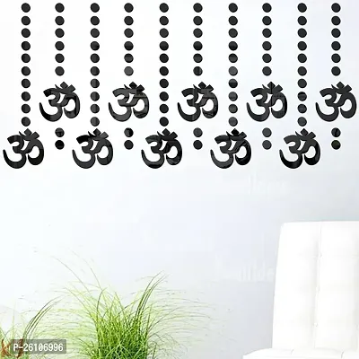 Designer 10 Om 100 Dots Black Acrylic Mirror Wall Stickers