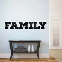 Designer Family Black Acrylic Mirror Wall Stickers-thumb2