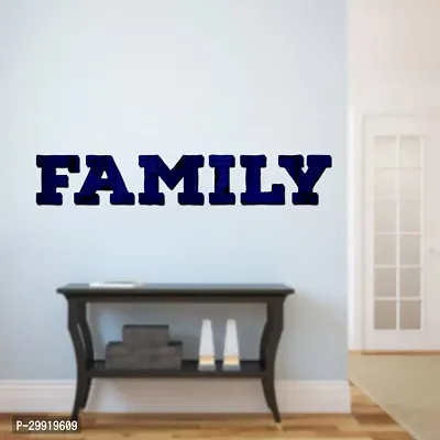 Designer Family Blue Acrylic Mirror Wall Stickers-thumb3