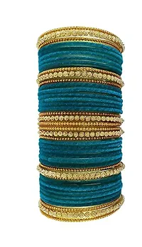 Glass bangle set for women and girls (pack of 42) (2.8, SKY-BLUE)-thumb1