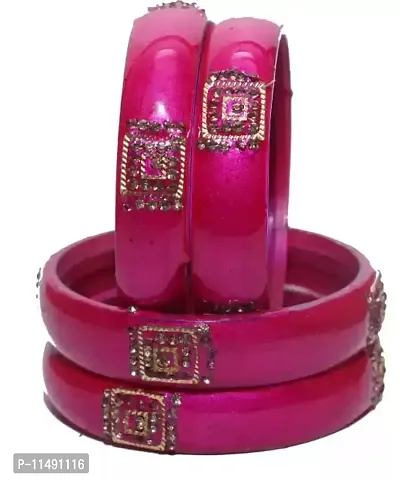 Mahakal glass kada set for women,girls (pack of 4)-thumb0