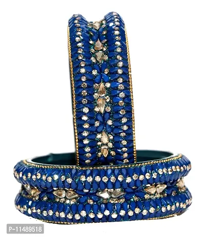 Mahakal glass bangle kada set tilak design of kada set (pack of 2)-thumb2