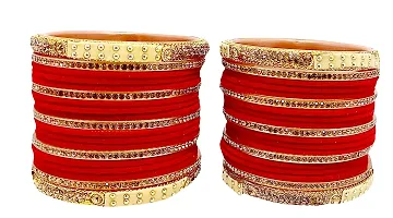 Mahakal glass belat designs of bangle set for women,girls (pack of 38) (2.2, Red)-thumb1