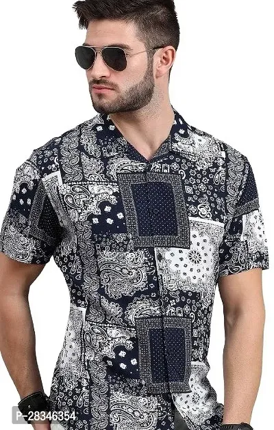 Stylish Multicoloured Polyester Slim Fit Short Sleeves Casual Shirt For Men