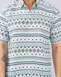 Stylish Cotton Blend Short Sleeves Casual Shirt For Men-thumb3