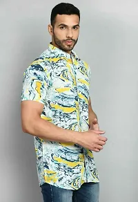 Stylish Multicoloured Polyester Slim Fit Short Sleeves Casual Shirt For Men-thumb1