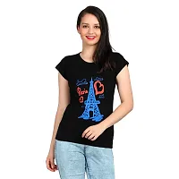 Reliable Cotton Printed Round Neck Tees For Women- Pack Of 6-thumb3