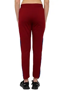 Stylish Cotton Maroon Solid Track Pant For Women-thumb2