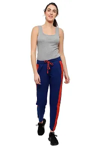 Stylish Cotton Royal Blue Solid Track Pant For Women-thumb4