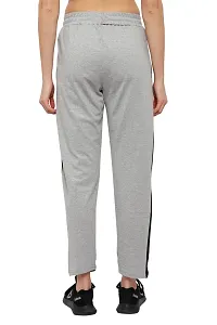 Stylish Cotton Grey Solid Track Pant For Women-thumb2