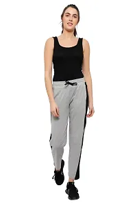 Stylish Cotton Grey Solid Track Pant For Women-thumb4