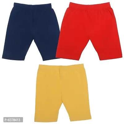 Stylish Cotton Solid Shorts For Boys-Pack of 3