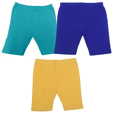 Kids Stylish Cotton Solid Shorts For Boys-Pack of 3