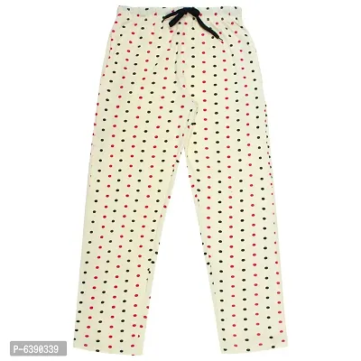 Stylish Yellow Cotton Printed Pyjama Bottom For Girls-thumb0