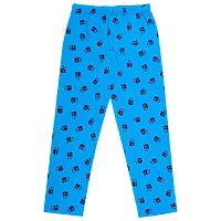 Stylish Turquoise Cotton Printed Pyjama Bottom For Girls-thumb1