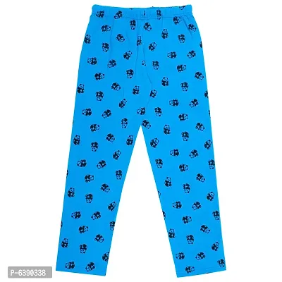 Stylish Turquoise Cotton Printed Pyjama Bottom For Girls-thumb2