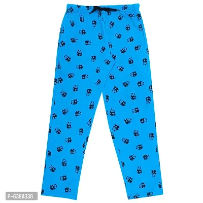Stylish Turquoise Cotton Printed Pyjama Bottom For Girls-thumb0