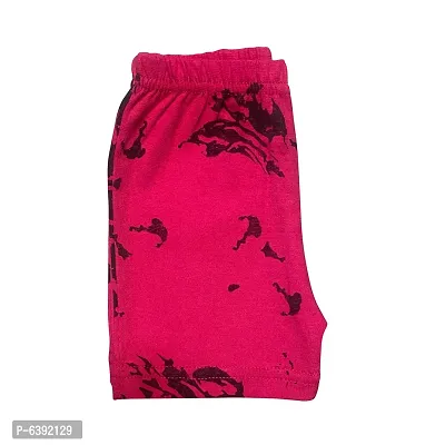 Lycra Blended Printed Shorts For Girls- Pack Of 4-thumb4