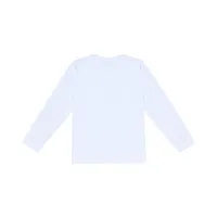 Stylish White Round Neck Long Sleeves Cotton Solid T-Shirt For Boys-thumb1