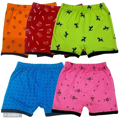 Stylish Cotton Printed Shorts For Infants- Pack Of 5-thumb0