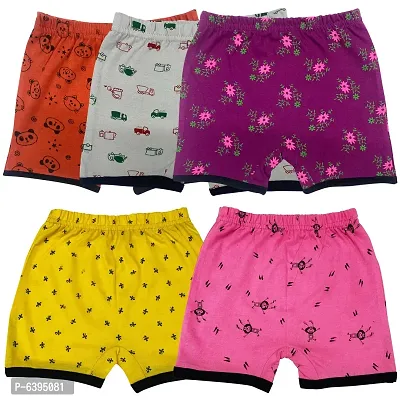 Stylish Cotton Printed Shorts For Infants- Pack Of 5